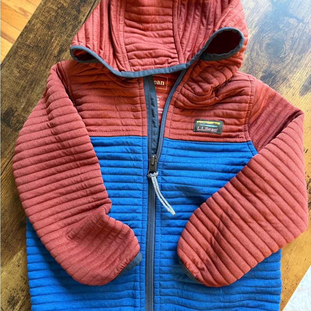 L.L. Bean Kids' Red and Blue Quilted Jacket
